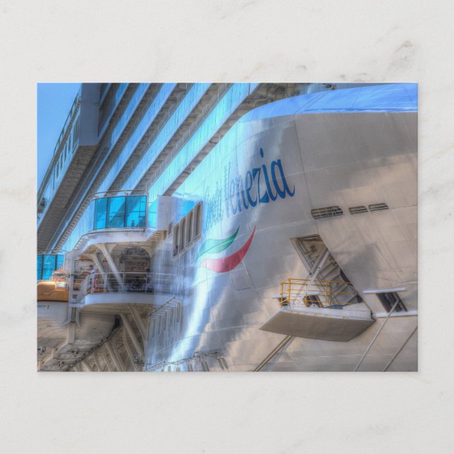 Luxury Cruise Ship Bow Feiertagspostkarte (Vorderseite)