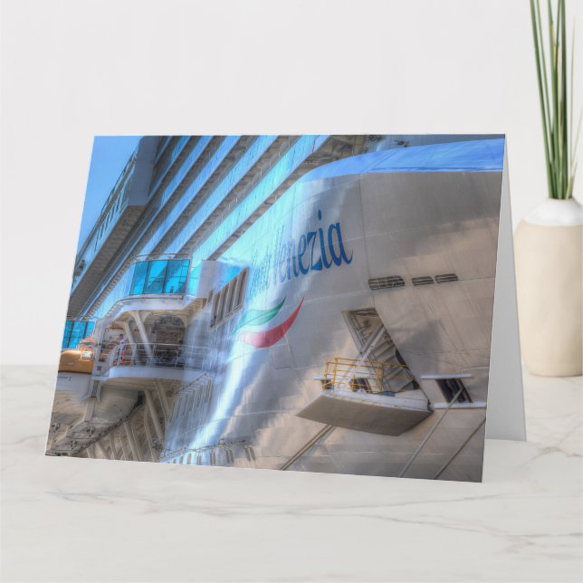 Luxury Cruise Ship Bow Karte (Vorderseite)