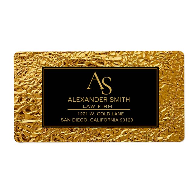 Luxury Crumpled Gold Foil Texture Elegant Metallic (Vorne)