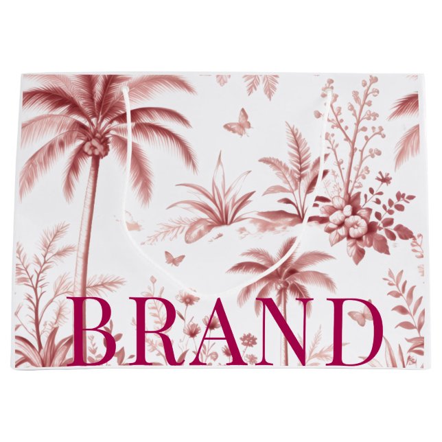 Luxury Custom Logo Paper Gift Bag | Minimal Boutiq Große Geschenktüte (Vorderseite)