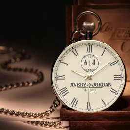 Luxury Custom Wedding Monogram Minimalist & Elegan Armbanduhr