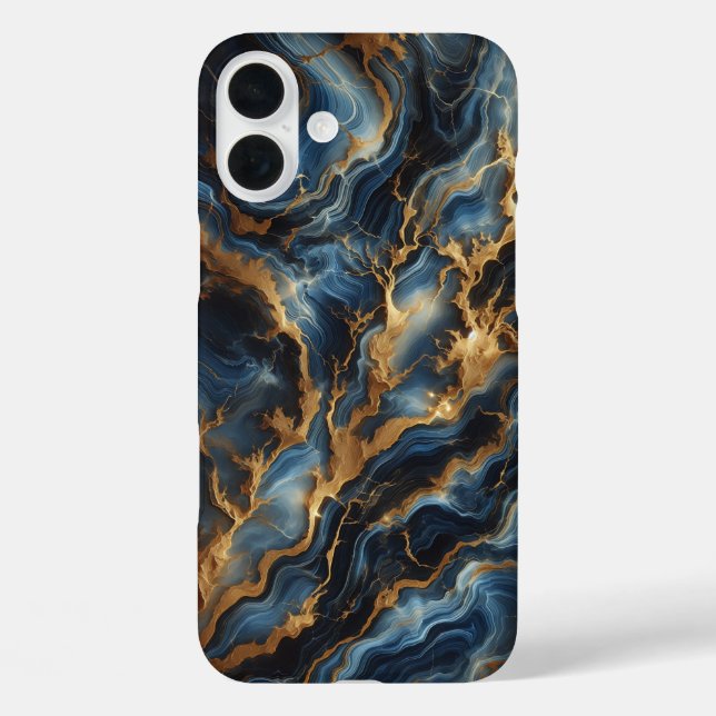 Luxury Deep Blue Marble Phone Case - Elegant  (Rückseite)