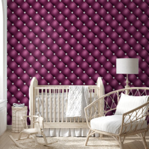Luxury Diamond gequilted Deep Lila Tapete