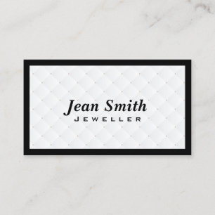 Luxury Diamond Quilt Juwelier Business Card Visitenkarte