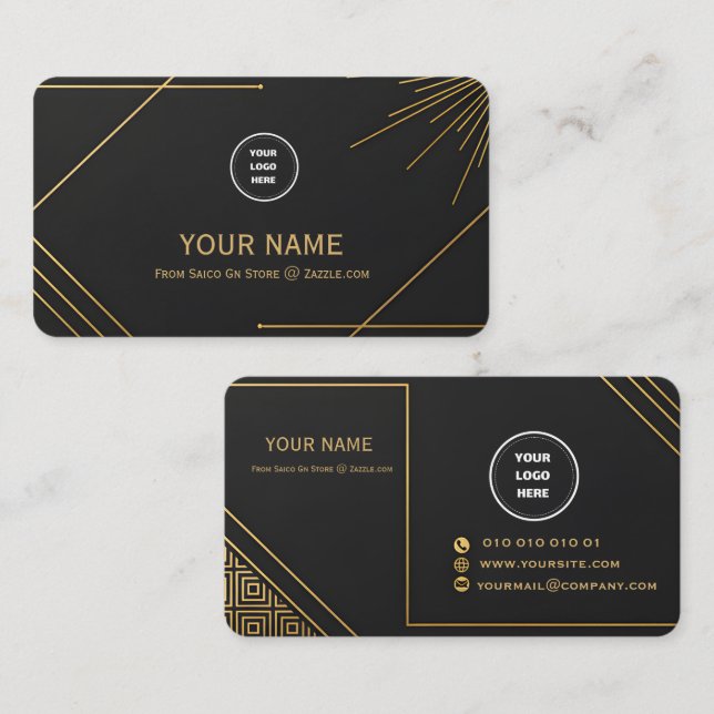 Luxury Editable Business Card Template  Visitenkarte (Vorne/Hinten)