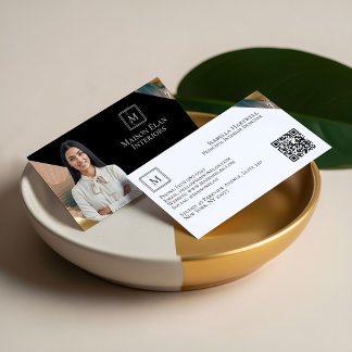 Luxury Elegant Abstract Interior Designer Photo Visitenkarte