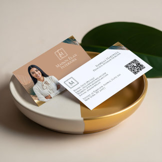 Luxury Elegant Abstract Interior Designer Photo Visitenkarte