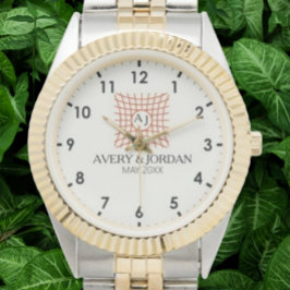 Luxury Elegant Monogram with Initials Armbanduhr