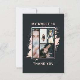 Luxury Elegant Thank You Graduation Birthday Card Dankeskarte