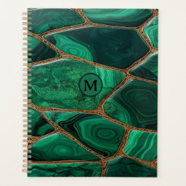 Luxury Emerald Malachite Green Marble Abstract Planer