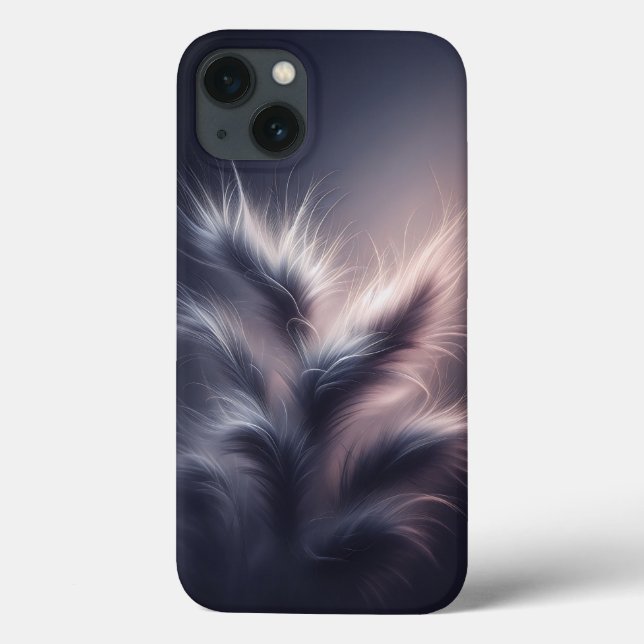 Luxury Ethereal Feather Phone Case - Glowing Soft  (Rückseite)
