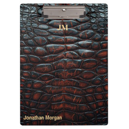 Luxury Executive Monogram Premium Leather Klemmbrett