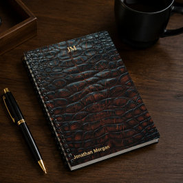 Luxury Executive Monogram Premium Leather Notizbuch