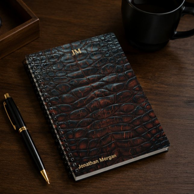 Luxury Executive Monogram Premium Leather  Notizbuch (Von Creator hochgeladen)