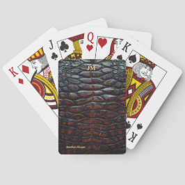 Luxury Executive Monogram Premium Leather Spielkarten