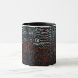 Luxury Executive Monogram Premium Leather Tasse