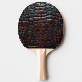 Luxury Executive Monogram Premium Leather Tischtennis Schläger