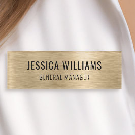 Luxury Faux Brushed Gold Professional Modern Namenschild