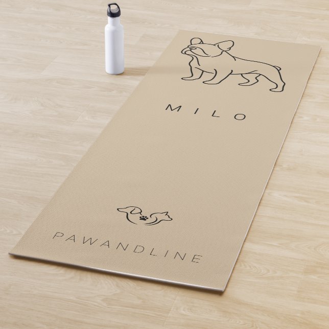 Luxury French Bulldog Yoga Mat | Custom Pet Name Yogamatte (Beispiel)
