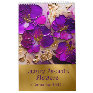 Luxury Fuchsia Floral 2025 Kalender