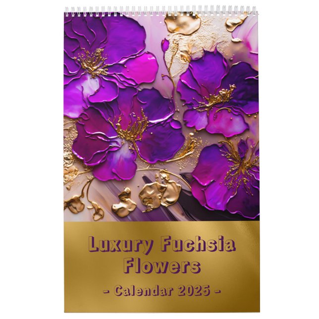 Luxury Fuchsia Floral 2025 Kalender (Titelbild)