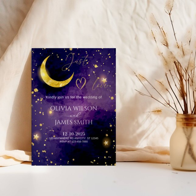  Luxury Galaxy Wedding - Starry Night Party Einladung (Von Creator hochgeladen)