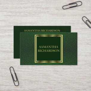 Luxury Geometric Emerald und Gold Beruflich Visitenkarte