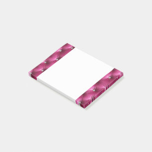 Luxury Glam Girly Pink Imitats Velvet Post-it Klebezettel