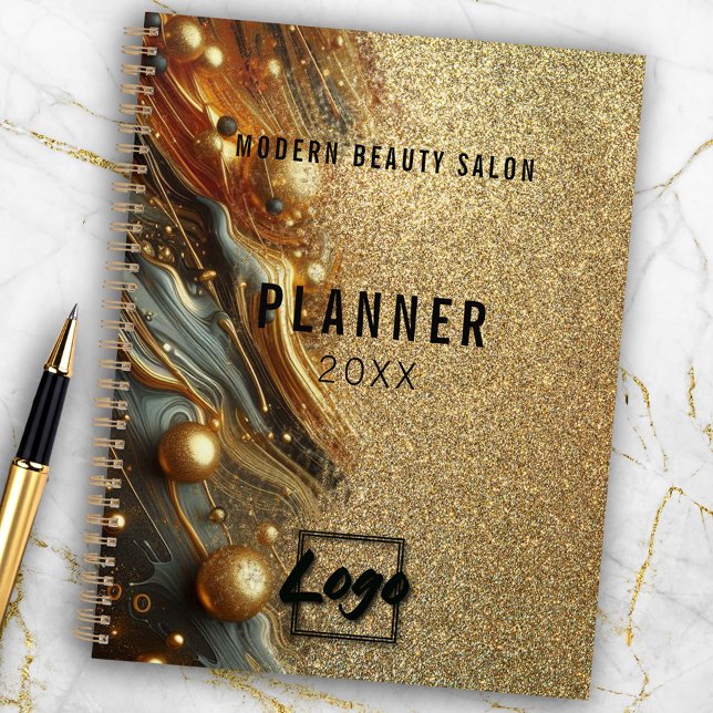 Luxury Glam Gold Glittery Marble Jährlich Planer (Von Creator hochgeladen)