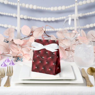 Luxury Glam Red Imitats Velvet Geschenkschachtel
