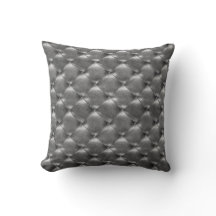 Luxury Glam Tufted Leather Opulent Graphite Grau