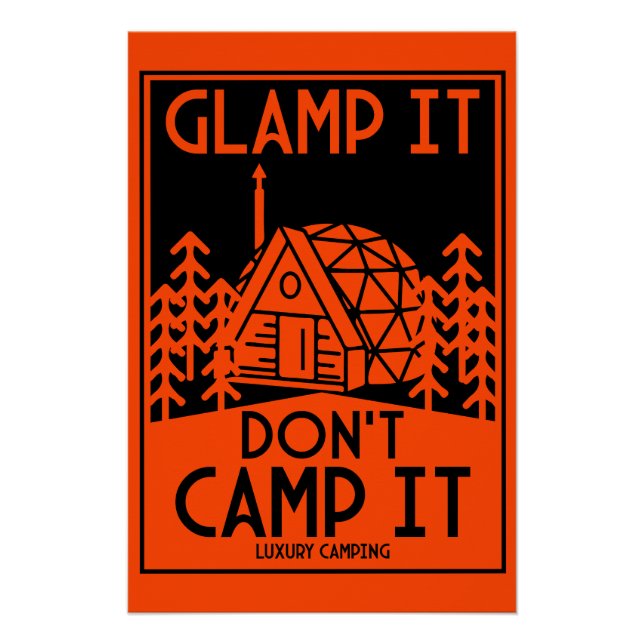 Luxury Glamping Poster (Vorderseite)