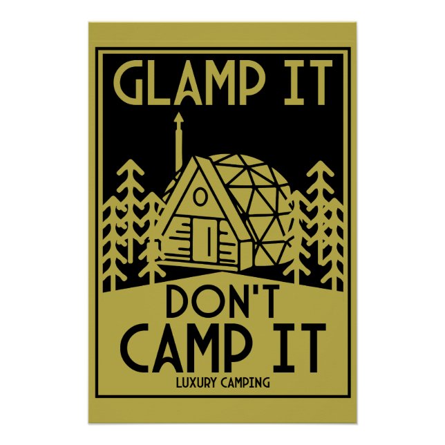 Luxury Glamping Poster (Vorderseite)