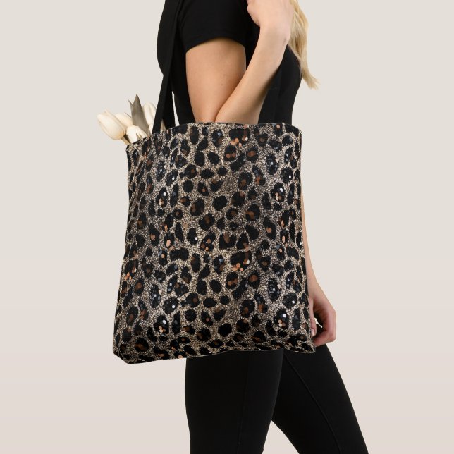 Luxury Glitter Brown Black Gold Leopard Pattern (Von Nahem)