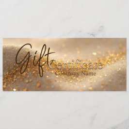 Luxury Glitter Gold Abstract Gift Certificate Hinweiskarte