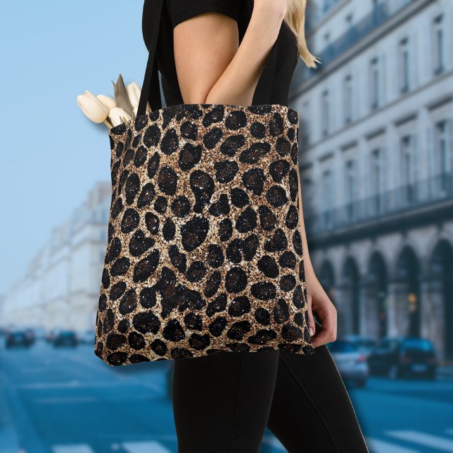 Luxury Glitter Gold Brown Black Leopard Pattern (Von Creator hochgeladen)