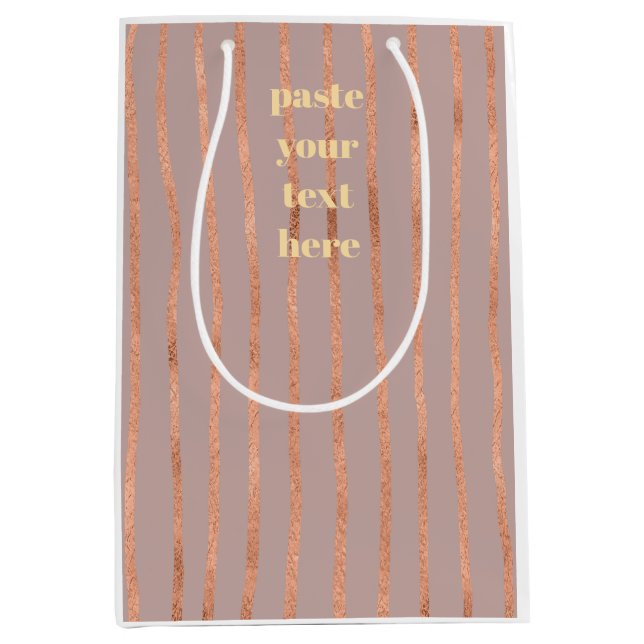 Luxury glitter stripes mittlere geschenktüte (Vorderseite)