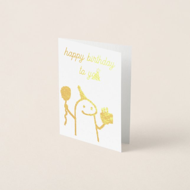 Luxury Gold Birthday Card Folienkarte (Vorderseite)