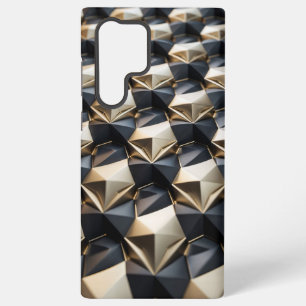 Luxury Gold Black Geometric 3D Muster Samsung Galaxy Hülle