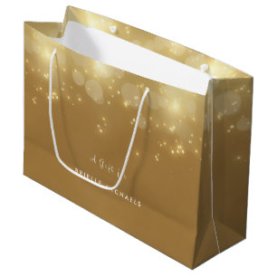Luxury Gold Bokeh Sparkle Elegantes Glühen mit Nam Große Geschenktüte