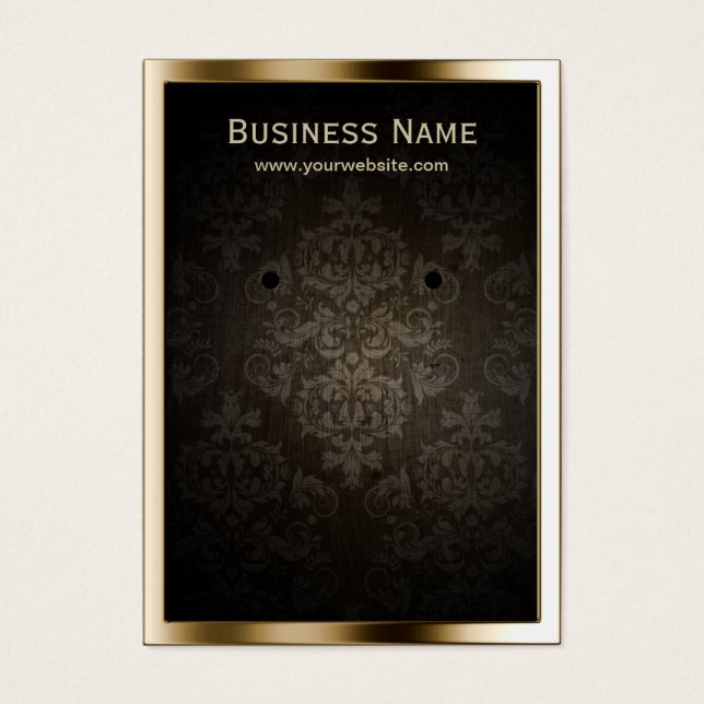 Luxury Gold Border Damask Besitzer (Vorderseite)