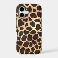 Luxury Gold Brown Giraffe Tierdruckmuster