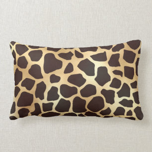 Luxury Gold Brown Giraffe Tierdruckmuster Lendenkissen