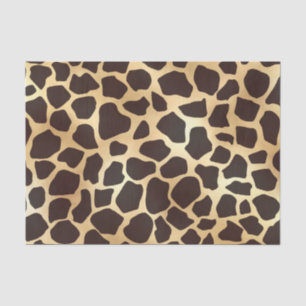 Luxury Gold Brown Giraffe Tierdruckmuster Seidenpapier