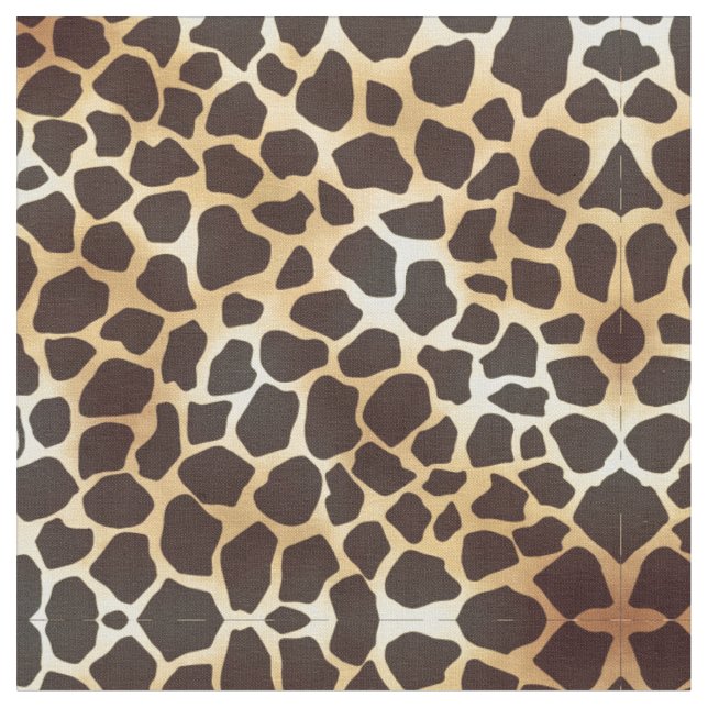 Luxury Gold Brown Giraffe Tierdruckmuster Stoff (Nahaufnahme)