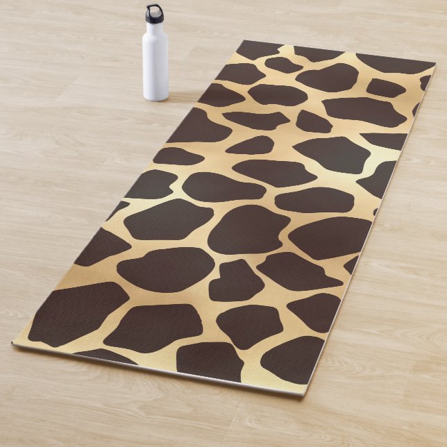 Luxury Gold Brown Giraffe Tierdruckmuster Yogamatte (Beispiel)
