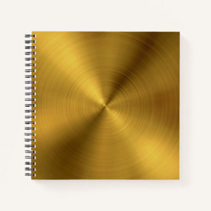 Luxury Gold Brushed Metal Textur 6 Notizbuch