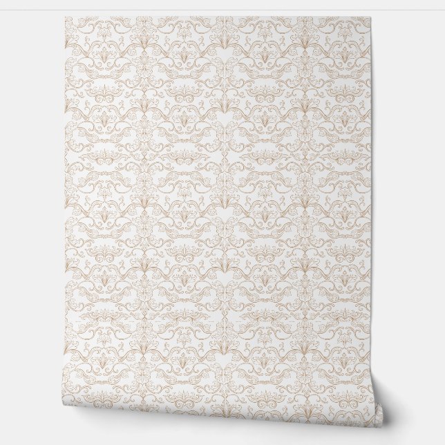 Luxury Gold Damask Seamless Wallpaper Pattern  Tapete (Abrollen)