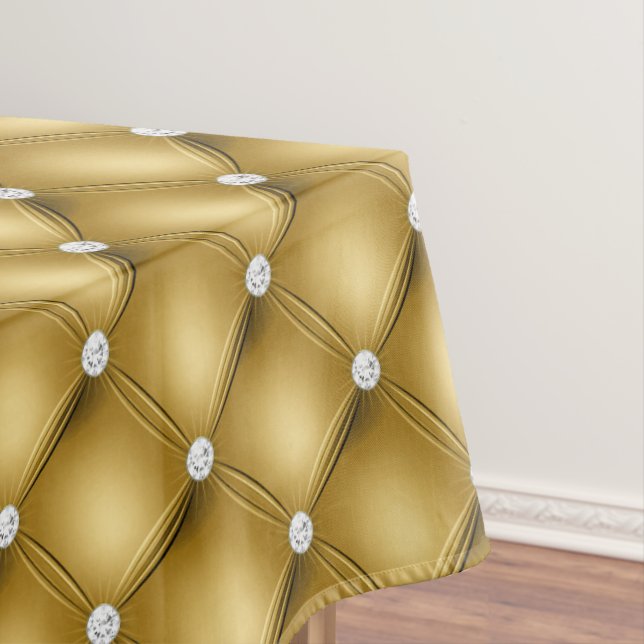 Luxury Gold Diamond gepolstertes Muster Tischdecke (Beispiel)