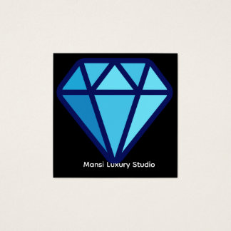 Luxury Gold Diamond Logo Business Card Elegant
